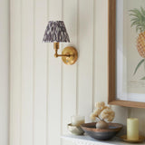 Wall light Burley Rechargeable & Ikat 16cm Pearl grey shade - Comet Lighting