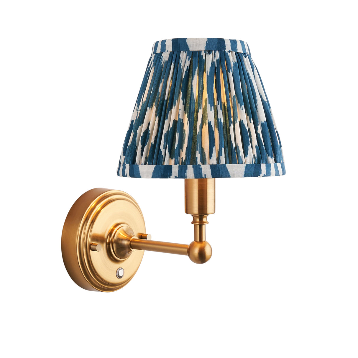 Wall light Burley Rechargeable & Ikat 16cm Marlin blue shade - Comet Lighting