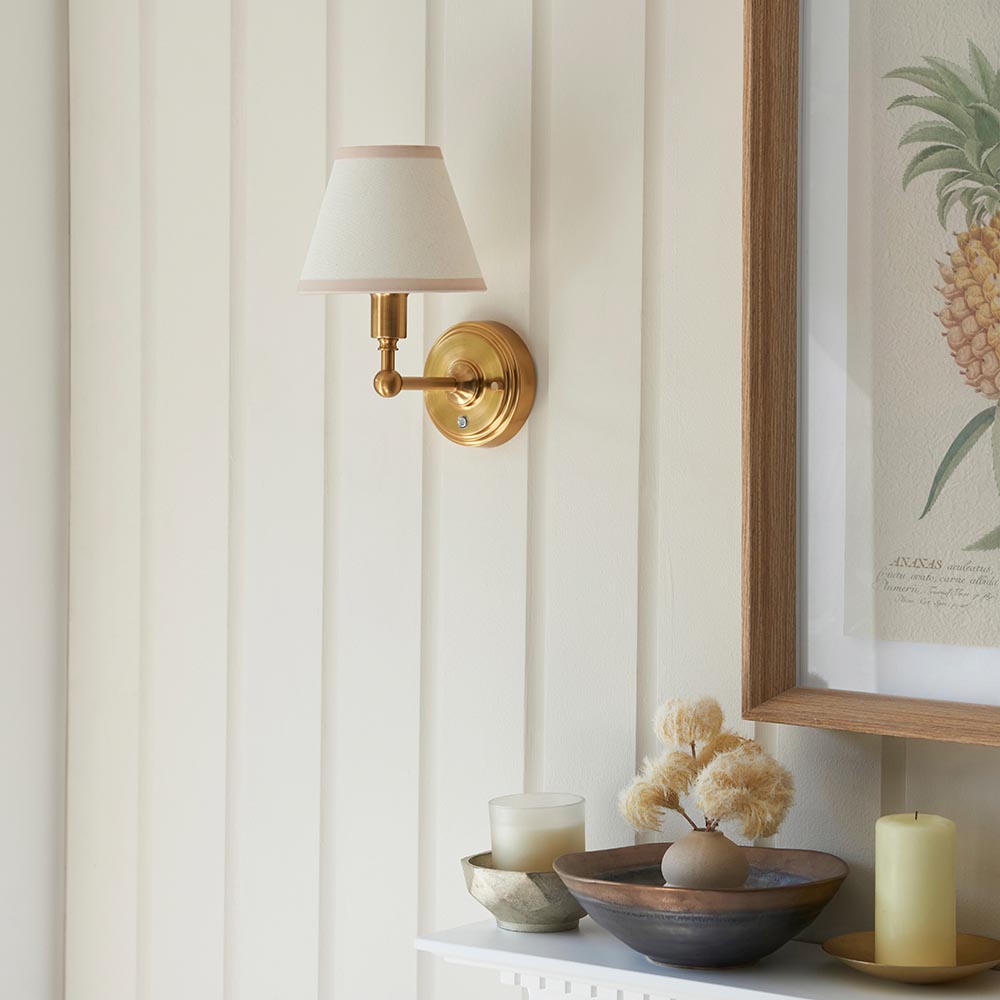 Wall light Burley Rechargeable & Ivy 16cm Vintage white shade