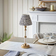 Morton Rechargeable & Leaf 16cm Pearl grey shade - Comet Lighting