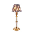 Morton Rechargeable & Zigzag 16cm Pearl grey shade - Comet Lighting