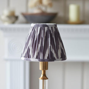 Morton Rechargeable & Zigzag 16cm Pearl grey shade - Comet Lighting