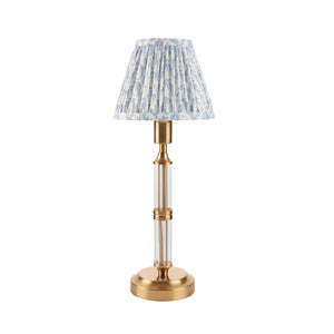 Morton Rechargeable & Leaf 16cm Shell bay blue shade - Comet Lighting