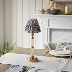 Morton Rechargeable & Ripple 16cm Pearl grey shade - Comet Lighting
