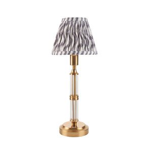 Morton Rechargeable & Ripple 16cm Pearl grey shade - Comet Lighting