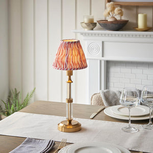 Morton Rechargeable & Ripple 16cm Coral pink shade - Comet Lighting