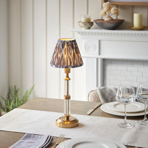 Morton Rechargeable & Ikat 16cm Pearl grey shade - Comet Lighting