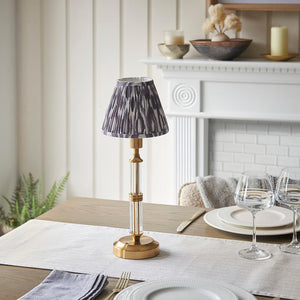 Morton Rechargeable & Ikat 16cm Pearl grey shade - Comet Lighting