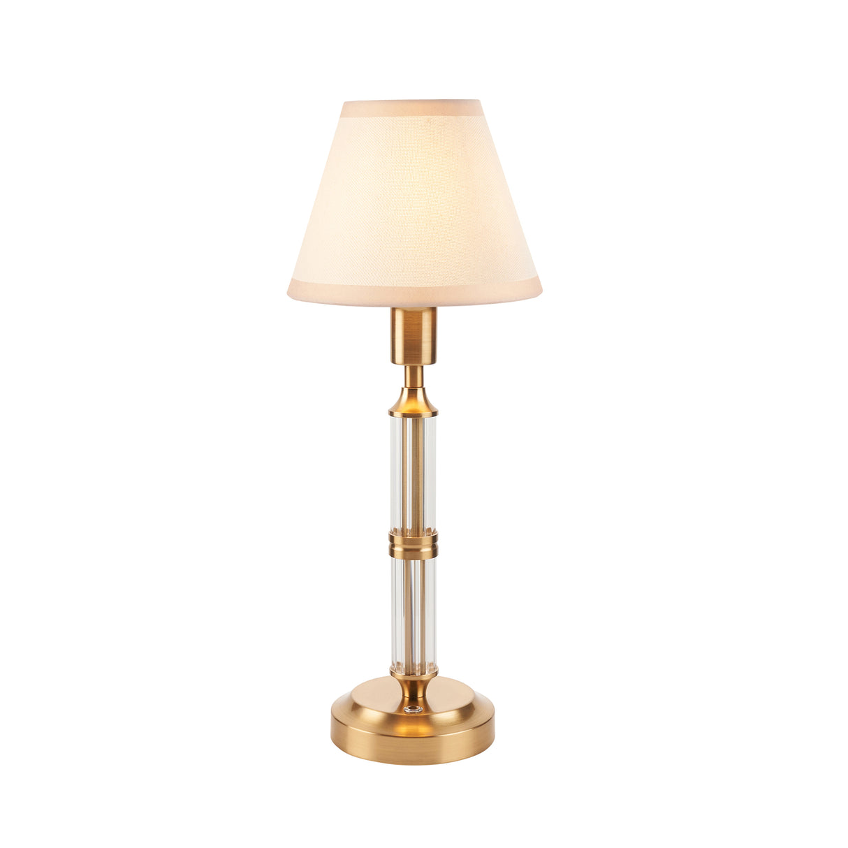 Morton Rechargeable & Ivy 16cm Vintage white shade - Comet Lighting