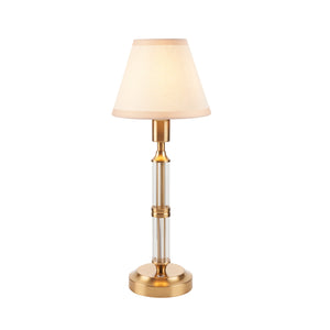 Morton Rechargeable & Ivy 16cm Vintage white shade - Comet Lighting