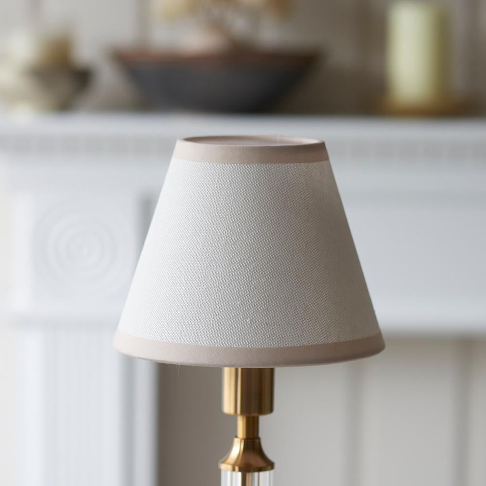 Morton Rechargeable & Ivy 16cm Vintage white shade - Comet Lighting