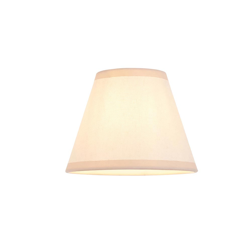 Morton Rechargeable & Ivy 16cm Vintage white shade - Comet Lighting