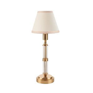 Morton Rechargeable & Ivy 16cm Vintage white shade - Comet Lighting