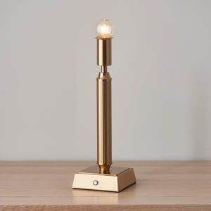 Trobridge Rechargeable & Leaf 16cm Pearl grey shade - Comet Lighting