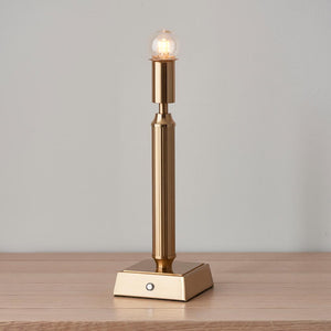 Trobridge Rechargeable & Leaf 16cm Pearl grey shade - Comet Lighting