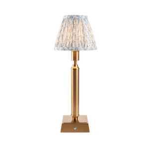 Trobridge Rechargeable & Leaf 16cm Shell bay blue shade - Comet Lighting