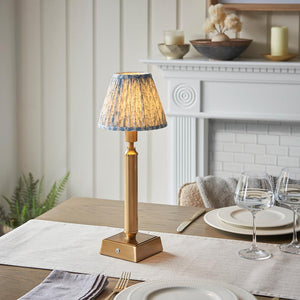 Trobridge Rechargeable & Leaf 16cm Shell bay blue shade - Comet Lighting
