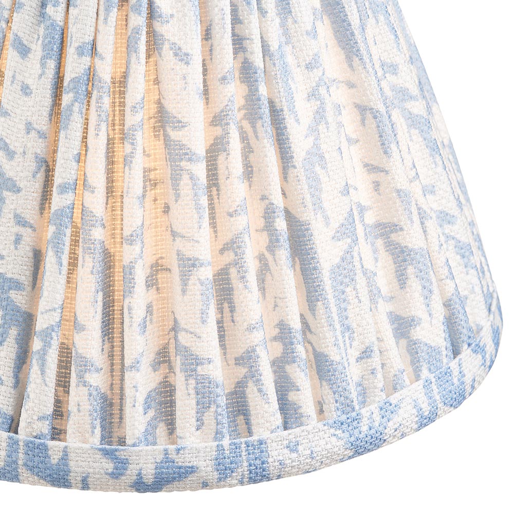 Trobridge Rechargeable & Leaf 16cm Shell bay blue shade - Comet Lighting
