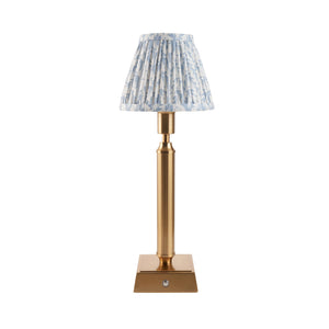 Trobridge Rechargeable & Leaf 16cm Shell bay blue shade - Comet Lighting