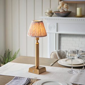 Trobridge Rechargeable & Leaf 16cm Peachy keen shade - Comet Lighting