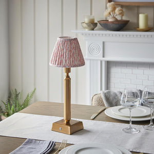 Trobridge Rechargeable & Leaf 16cm Peachy keen shade - Comet Lighting
