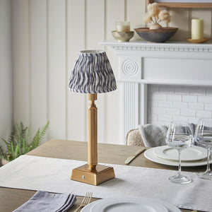 Trobridge Rechargeable & Ripple 16cm Pearl grey shade - Comet Lighting