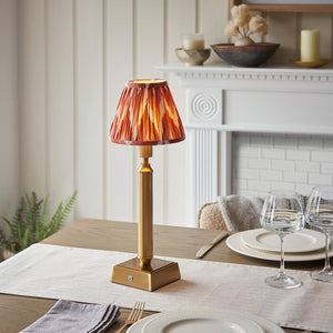Trobridge Rechargeable & Zigzag 16cm Apricot orange shade - Comet Lighting