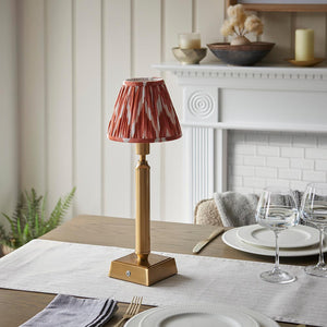 Trobridge Rechargeable & Zigzag 16cm Apricot orange shade - Comet Lighting