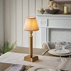 Trobridge Rechargeable & Ivy 16cm Vintage white shade - Comet Lighting