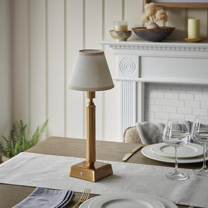 Trobridge Rechargeable & Ivy 16cm Vintage white shade - Comet Lighting