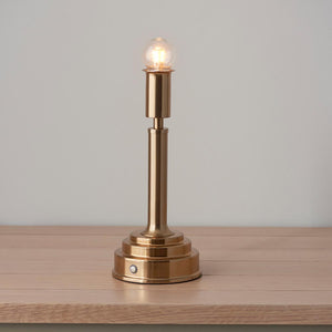 Upton Rechargeable & Ivy 16cm Vintage white shade - Comet Lighting