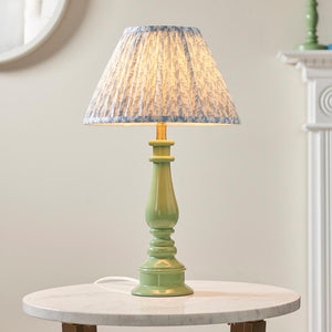 Gloss Green Myrtle & Leaf 30cm Shell bay blue shade - Comet Lighting