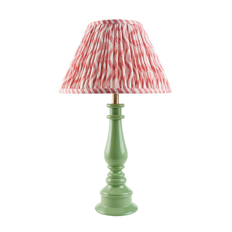 Gloss Green Myrtle & Ripple 30cm Coral pink shade