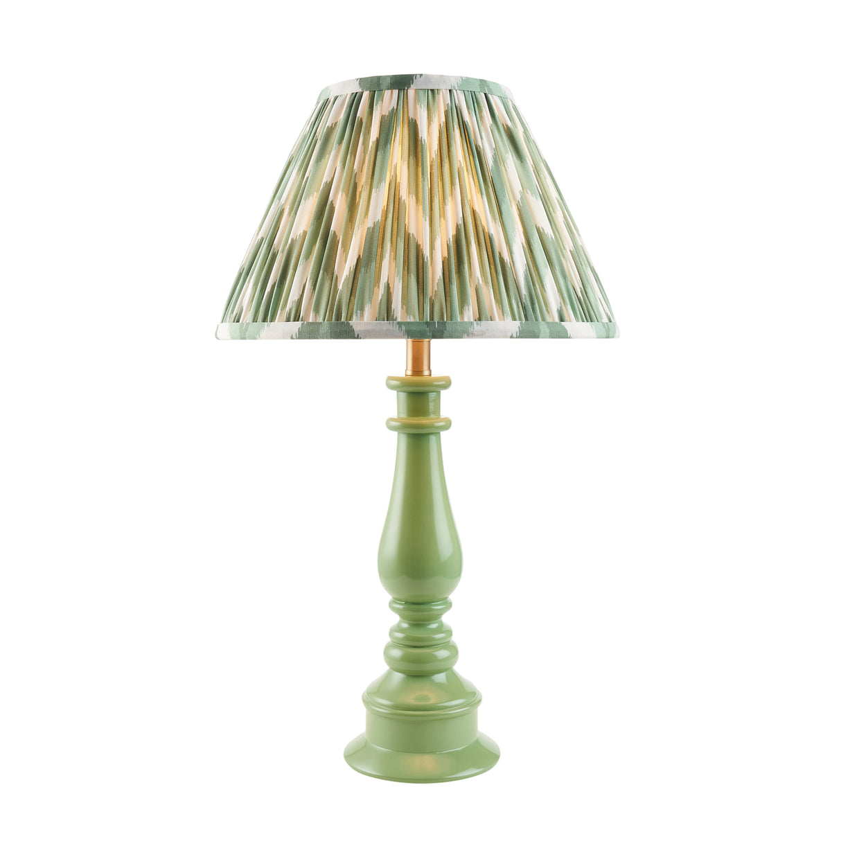 Gloss Green Myrtle & Zigzag 30cm Cotswold green shade