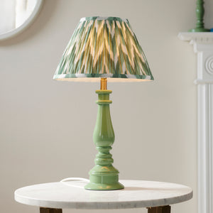 Gloss Green Myrtle & Zigzag 30cm Cotswold green shade - Comet Lighting