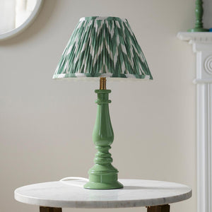 Gloss Green Myrtle & Zigzag 30cm Cotswold green shade - Comet Lighting