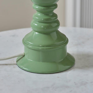 Gloss Green Myrtle & Zigzag 30cm Cotswold green shade - Comet Lighting