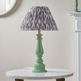 Gloss Green Myrtle & Ikat 30cm Pearl grey shade