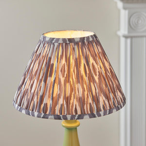 Gloss Green Myrtle & Ikat 30cm Pearl grey shade - Comet Lighting