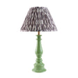 Gloss Green Myrtle & Ikat 30cm Pearl grey shade - Comet Lighting