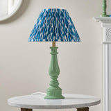 Gloss Green Myrtle & Ikat 30cm Marlin blue shade