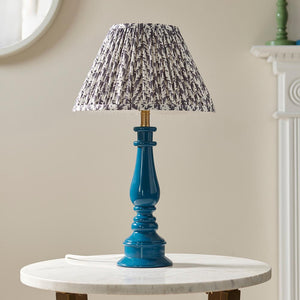 Gloss Blue Myrtle & Leaf 30cm Pearl grey shade - Comet Lighting