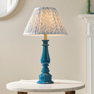 Gloss Blue Myrtle & Leaf 30cm Shell bay blue shade - Comet Lighting