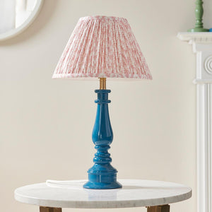 Gloss Blue Myrtle & Leaf 30cm Peachy keen shade - Comet Lighting