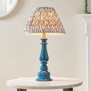 Gloss Blue Myrtle & Ripple 30cm Pearl grey shade - Comet Lighting