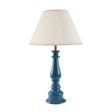 Gloss Blue Myrtle & Ivy 30cm Vintage white shade - Comet Lighting