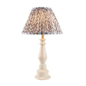 Gloss White Myrtle & Leaf 30cm Pearl grey shade - Comet Lighting