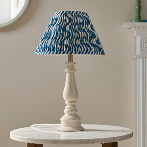 Gloss White Myrtle & Ripple 30cm Marlin blue shade - Comet Lighting