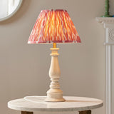 Gloss White Myrtle & Ikat 30cm Coral pink shade