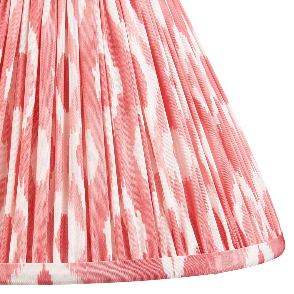 Gloss White Myrtle & Ikat 30cm Coral pink shade